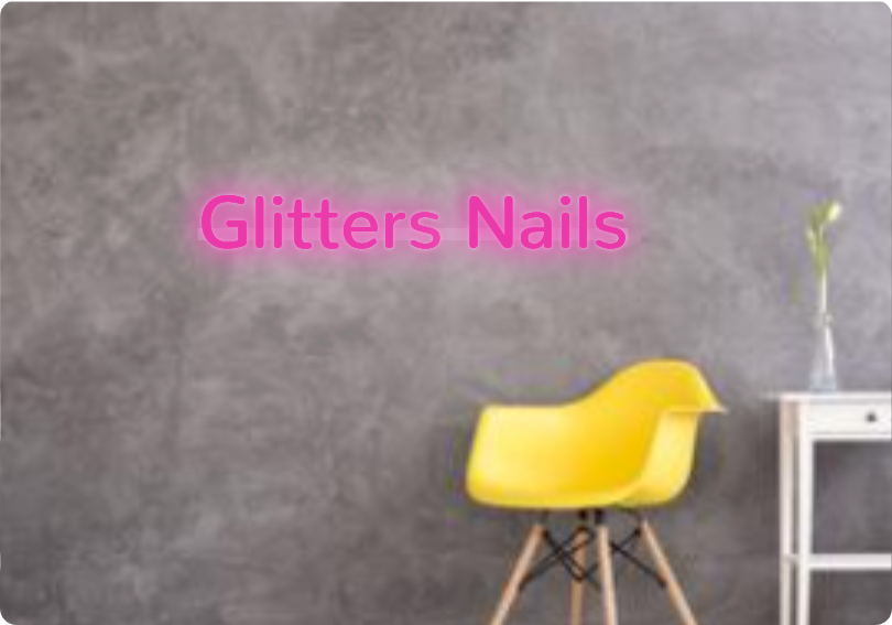 Custom text: Glitters Nails