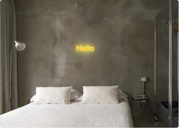 Custom text: Hello