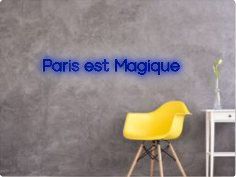 Custom text: Paris est Magique