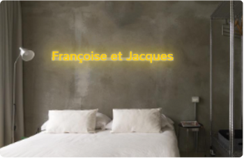 Custom text: Françoise et Jacques
