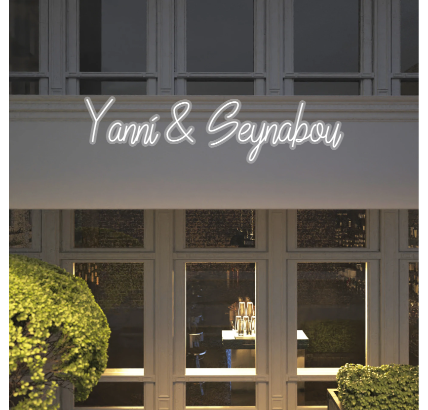 Custom text: Yanni & Seynabou