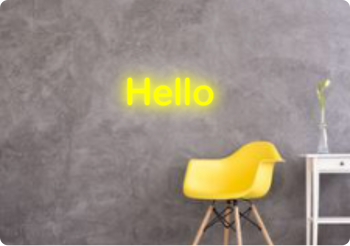 Custom text: Hello