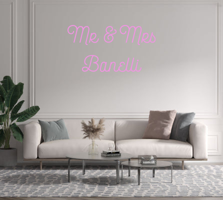 Custom text: Mr & Mrs
Banelli