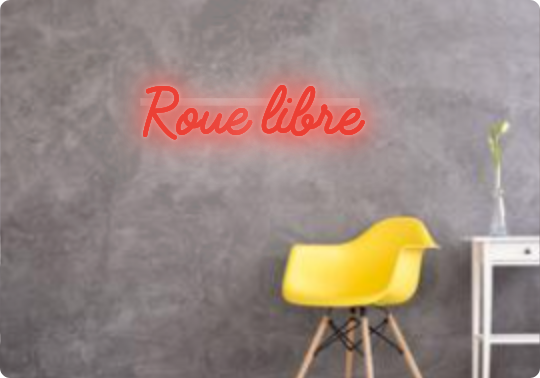 Custom text: Roue libre