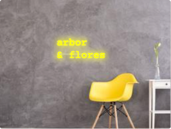 Custom text: arbor
& flores