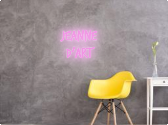 Custom text: Jeanne 
d