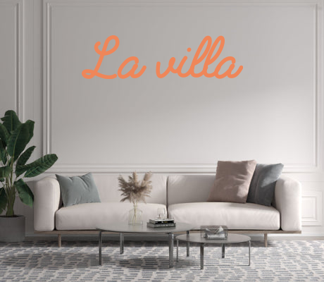 Custom text: La villa