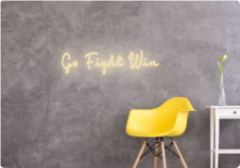 Custom text: Go Fight Win