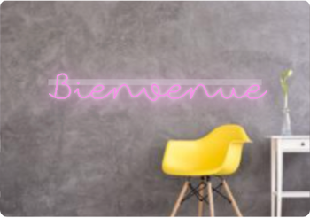 Custom text: Bienvenue