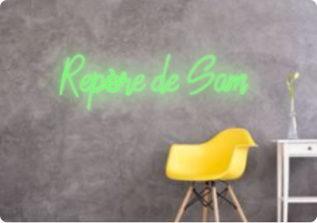 Custom text: Repère de Sam