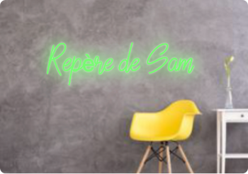 Custom text: Repère de Sam