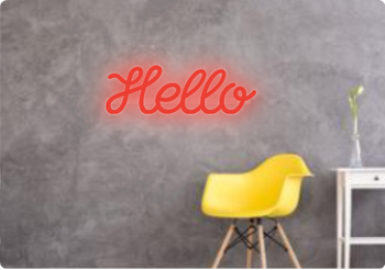 Custom text: Hello