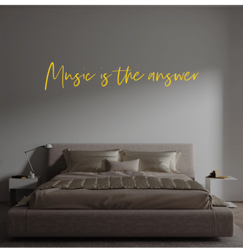 Custom text: Music is the answer