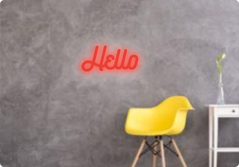 Custom text: Hello