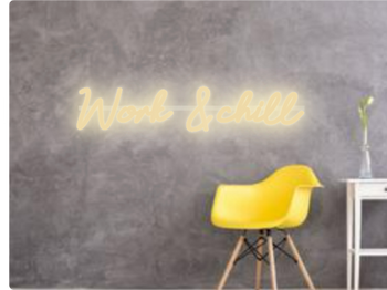 Custom text: Work & chill