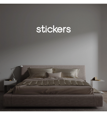 Custom text: stickers