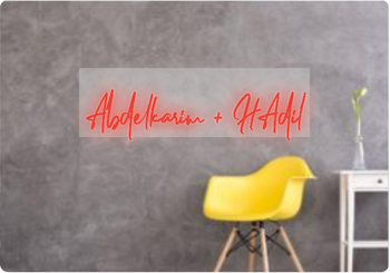 Custom text: Abdelkarim + HAdil