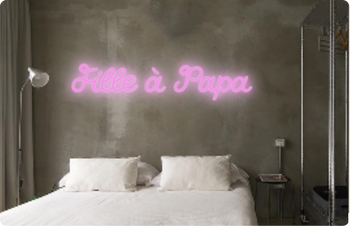 Custom text: Fille à Papa