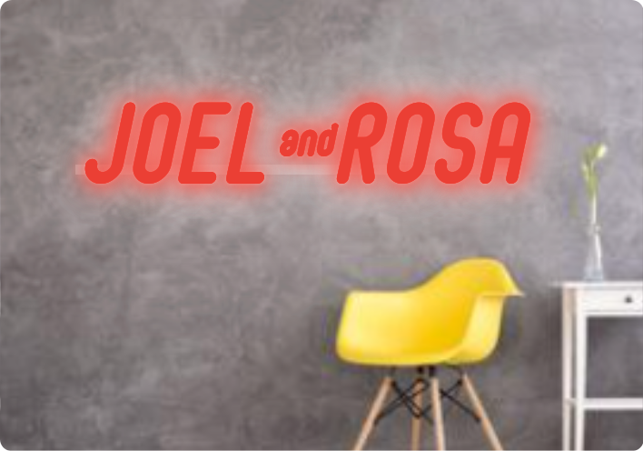 Custom text: JOEL&ROSA