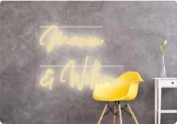 Custom text: Manon 
& William