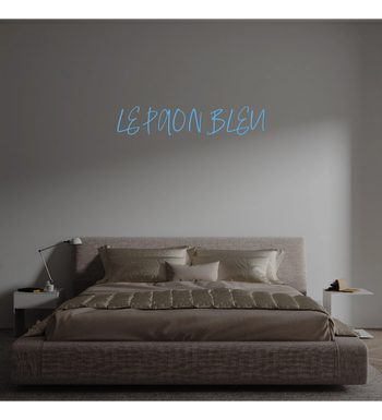 Custom text: LE PAON BLEU