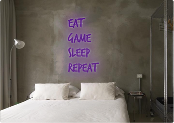 Custom text: Eat
game
sleep
repeat