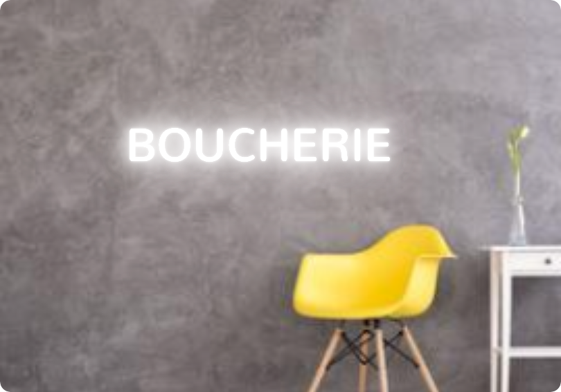Custom text: BOUCHERIE