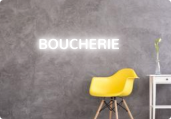 Custom text: BOUCHERIE