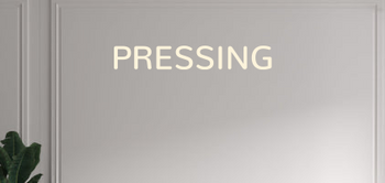 Custom text: PRESSING
