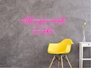 Custom text: All you need
is cake