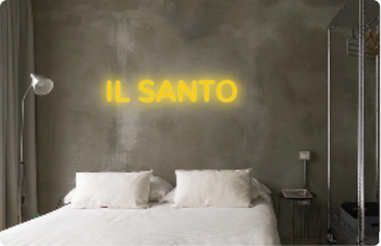 Custom text: IL SANTO