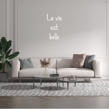 Custom text: La vie
 est 
belle