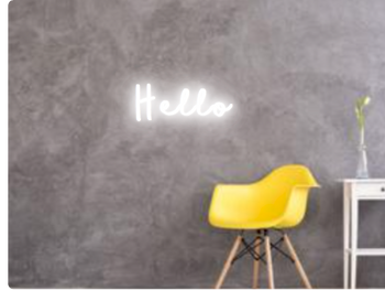 Custom text: Hello