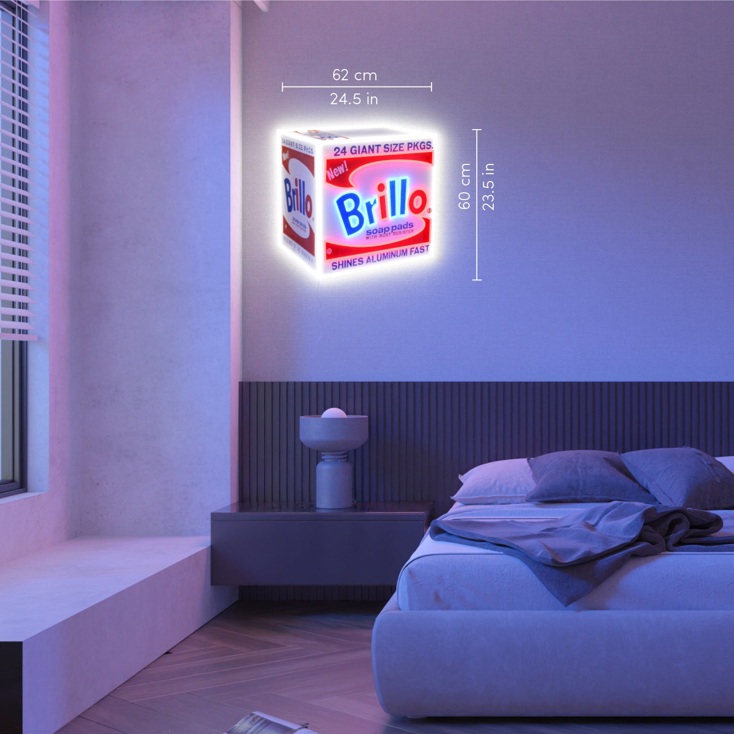 Brillo Box by Andy Warhol - neon LED sign