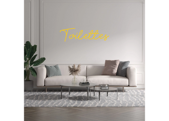 Custom text: Toilettes