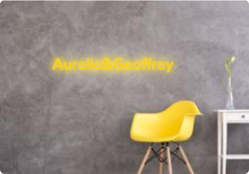 Custom text: Aurelie&Geoffrey