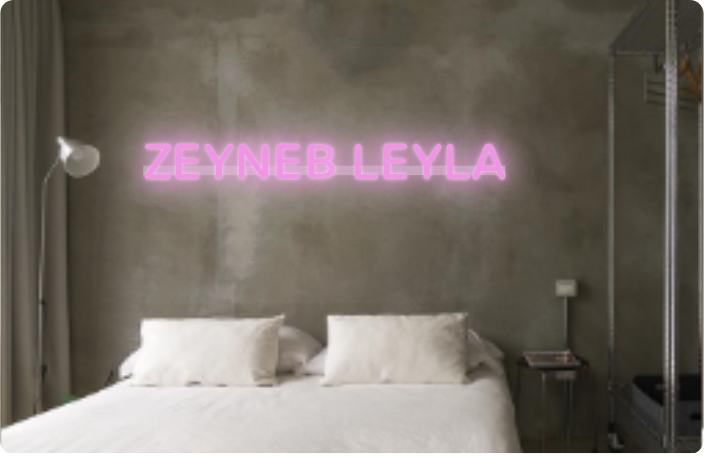 Custom text: ZEYNEB LEYLA