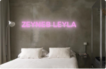Custom text: ZEYNEB LEYLA