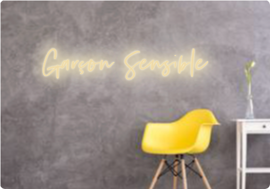 Custom text: Garçon Sensible