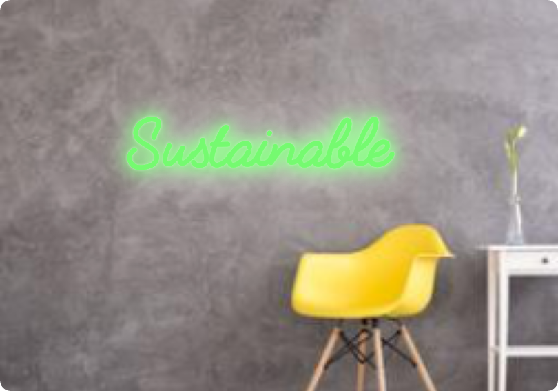 Custom text: Sustainable