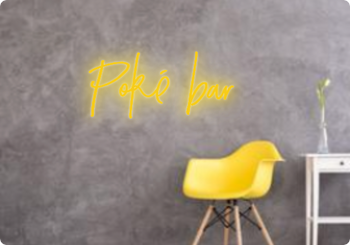 Custom text: Poké bar