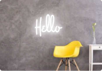 Custom text: Hello