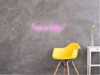 Custom text: Focus on Happy !