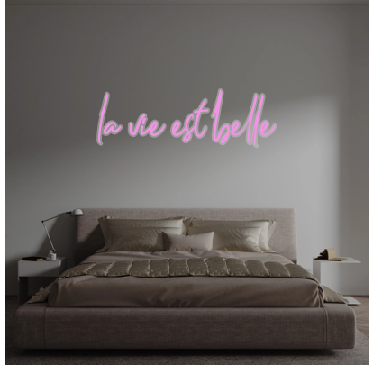 Custom text: la vie est belle