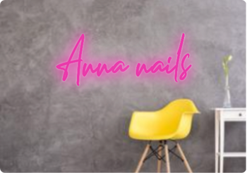 Custom text: Anna nails