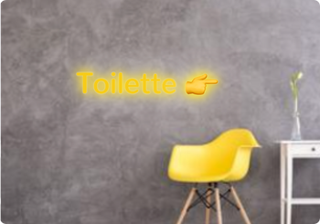 Custom text: Toilette 👉