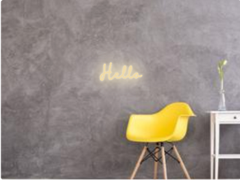 Custom text: Hello