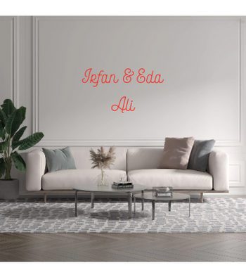 Custom text: Irfan & Eda
Ali