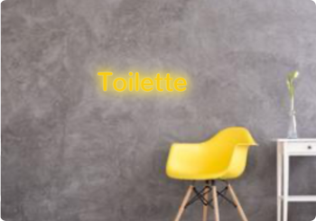 Custom text: Toilette