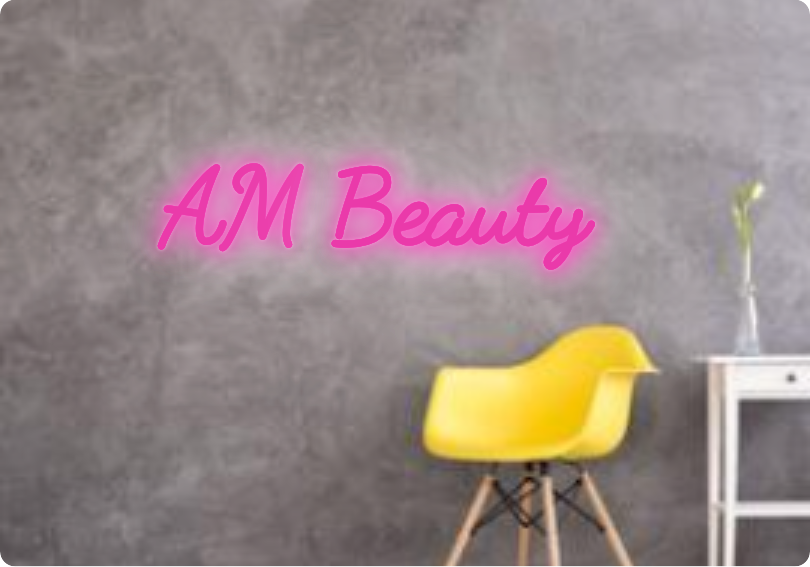 Custom text: AM Beauty